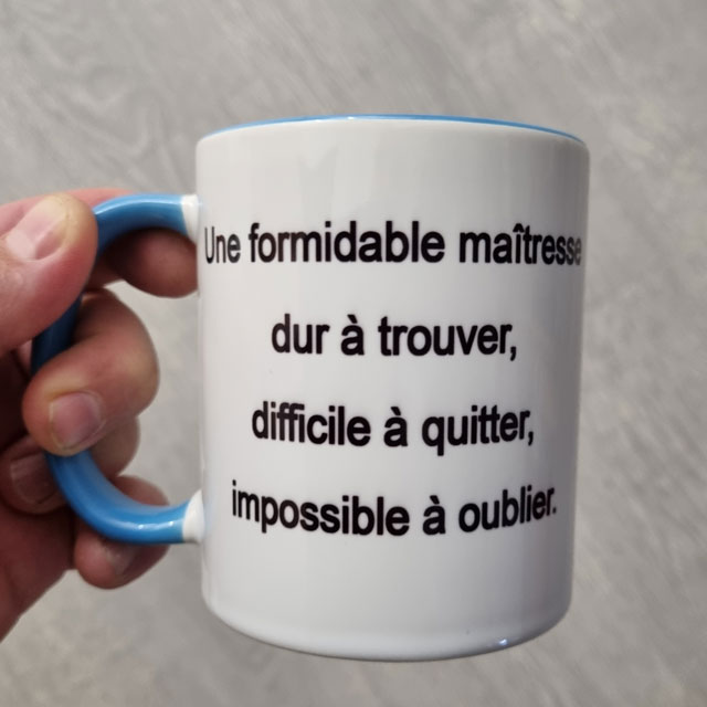 mug personnalisée text